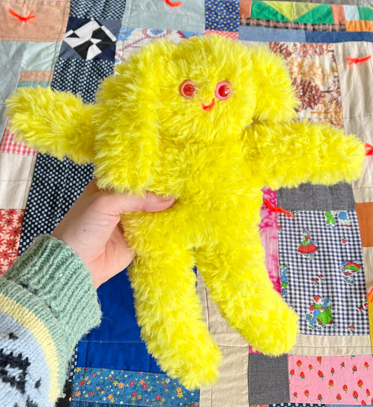 Hand Knit Yellow Bunny